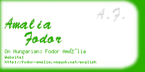 amalia fodor business card